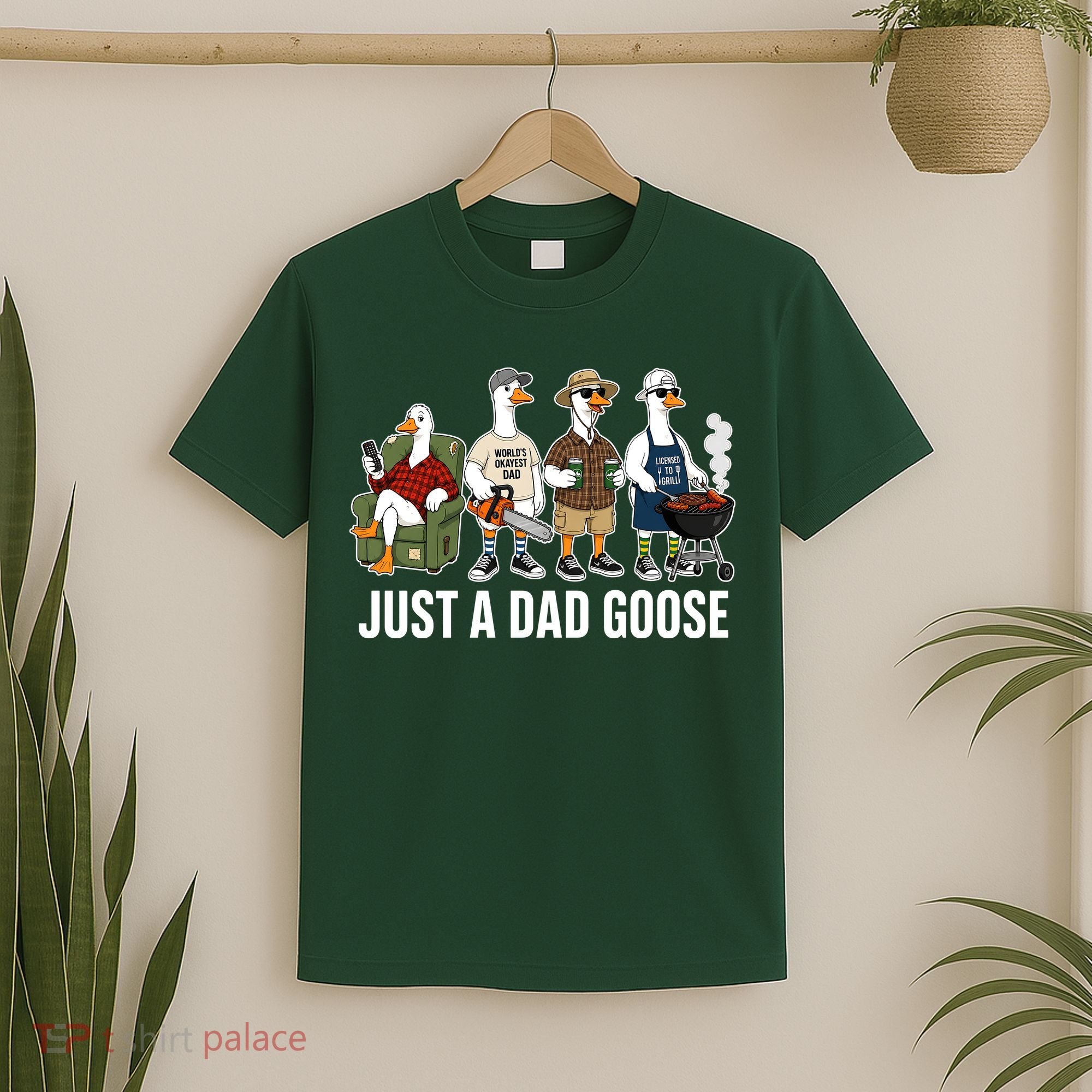 Funny Father's Day Just A Dad Goose T-Shirt