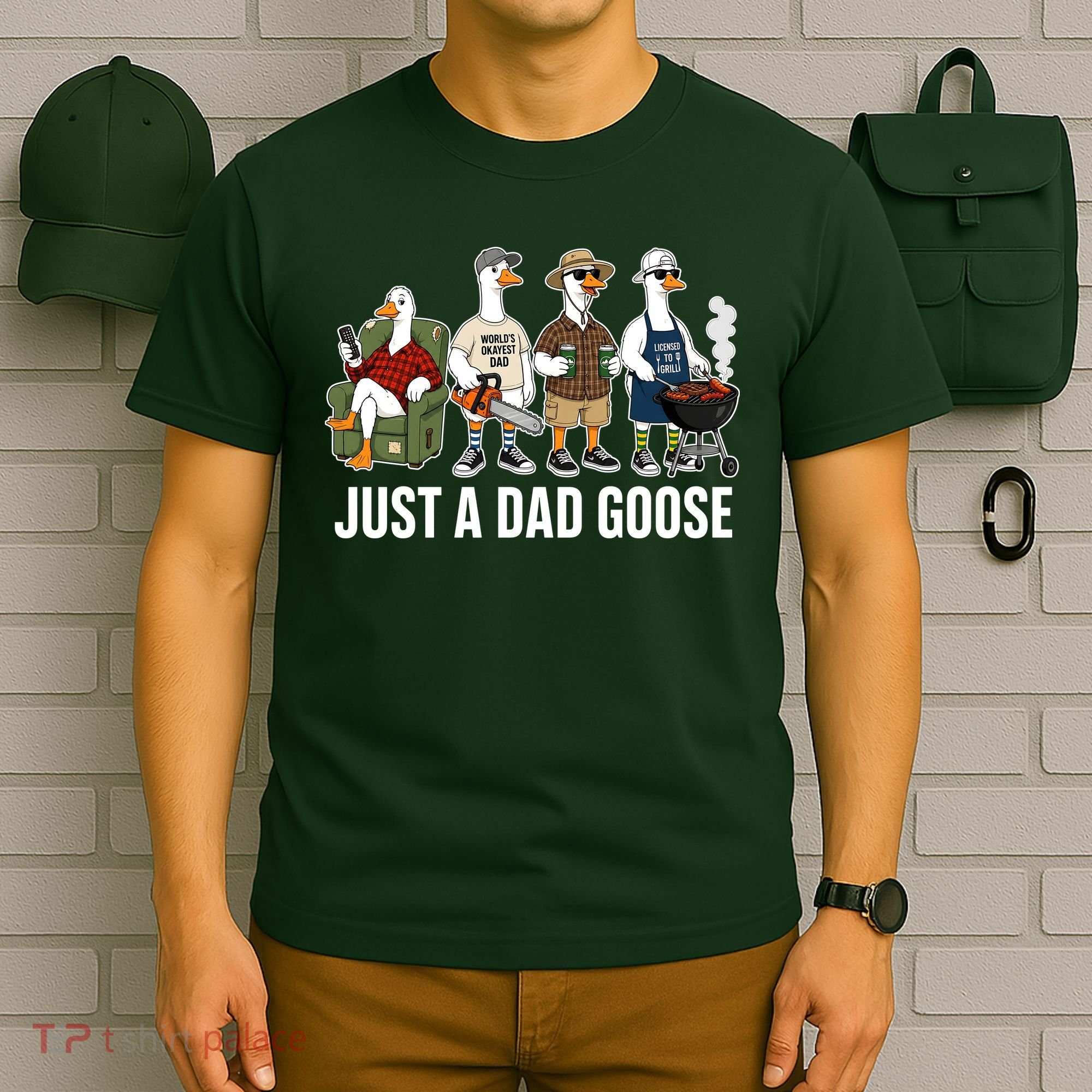 Funny Father's Day Just A Dad Goose T-Shirt