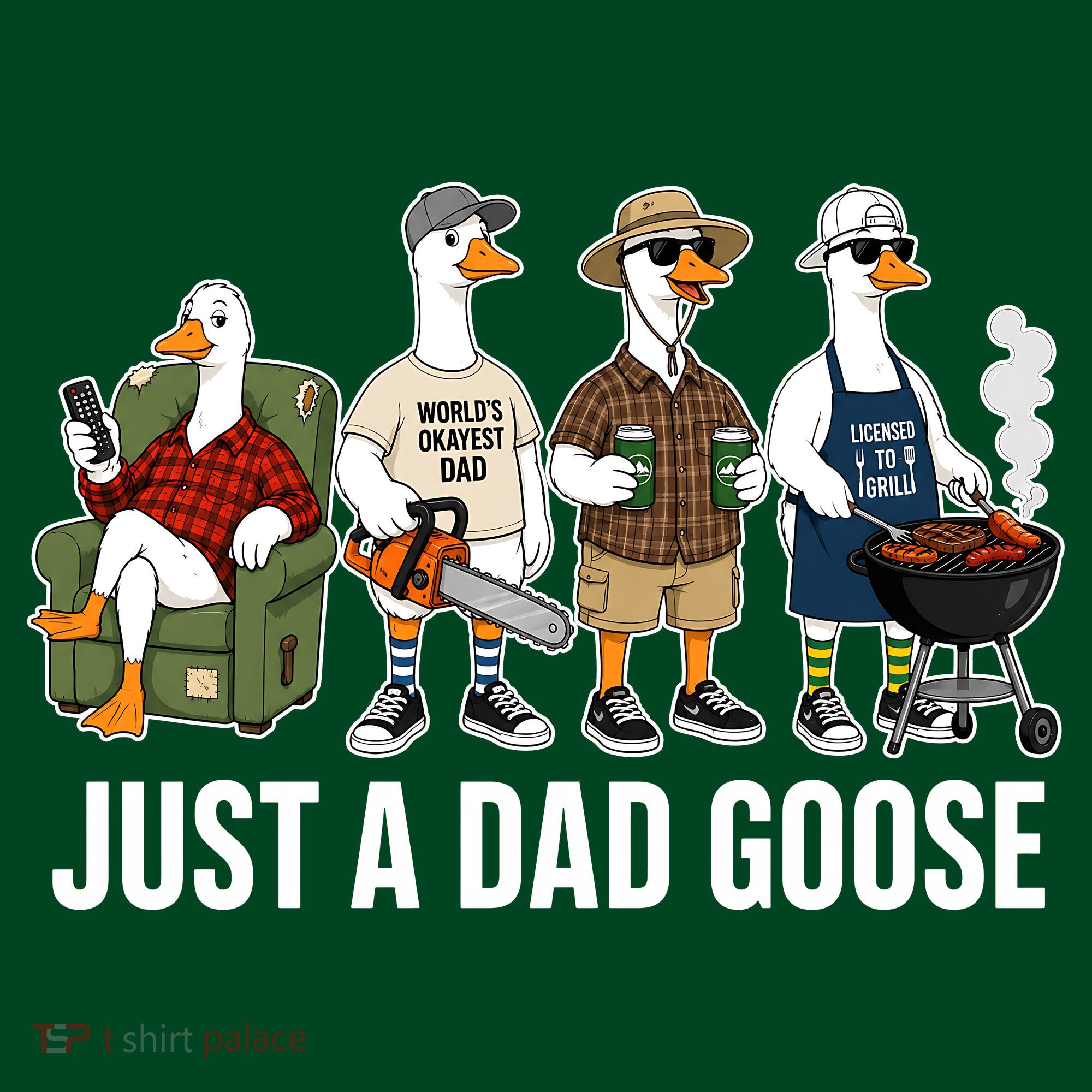 Funny Father's Day Just A Dad Goose Visor