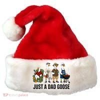 Funny Father's Day Just A Dad Goose Santa Hat thumb 0