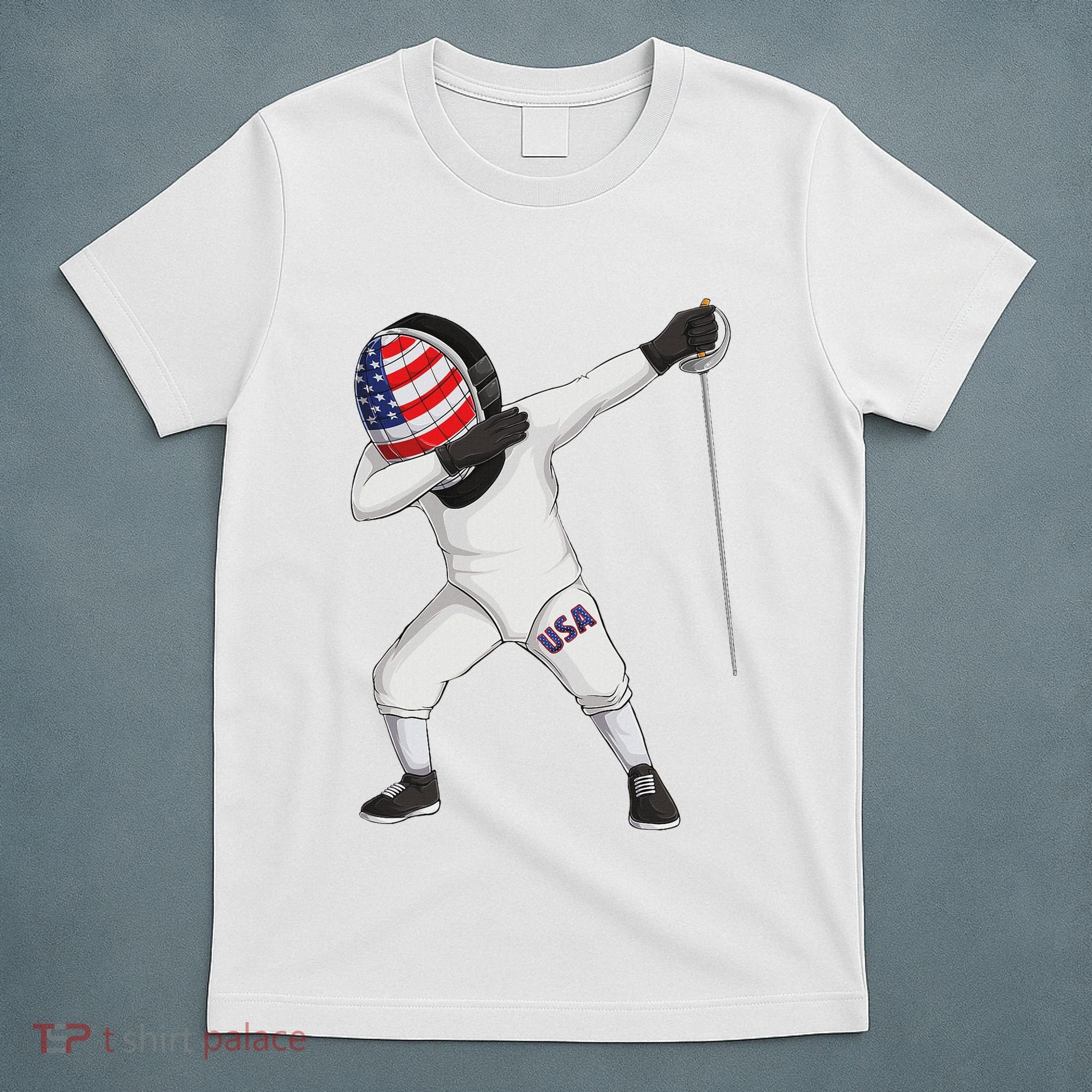 Funny Fencing Dabbing Boy Girl Fencer Sport Women T-Shirt