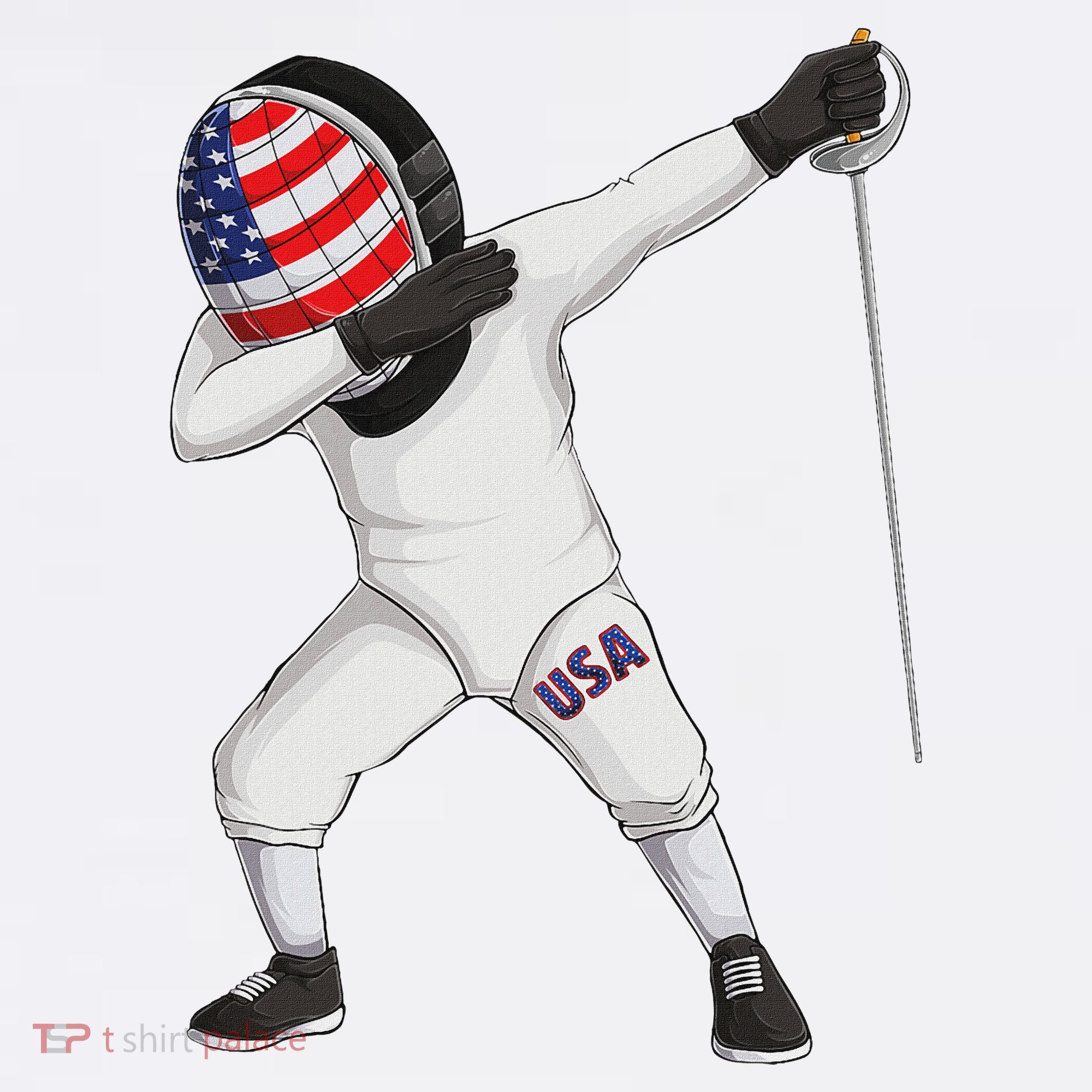 Funny Fencing Dabbing Boy Girl Fencer Sport Women T-Shirt