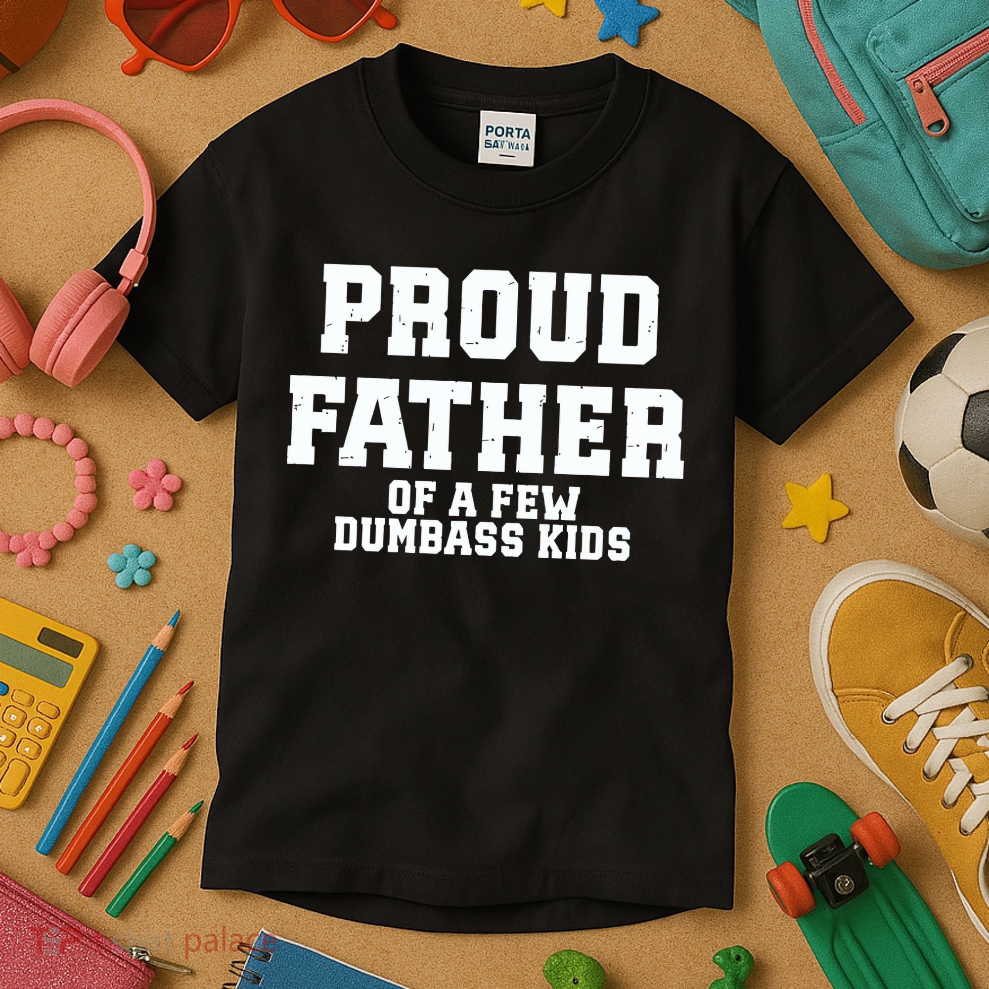 Funny Father Day Proud Father Of A Few Dumbass Kids T-Shirt