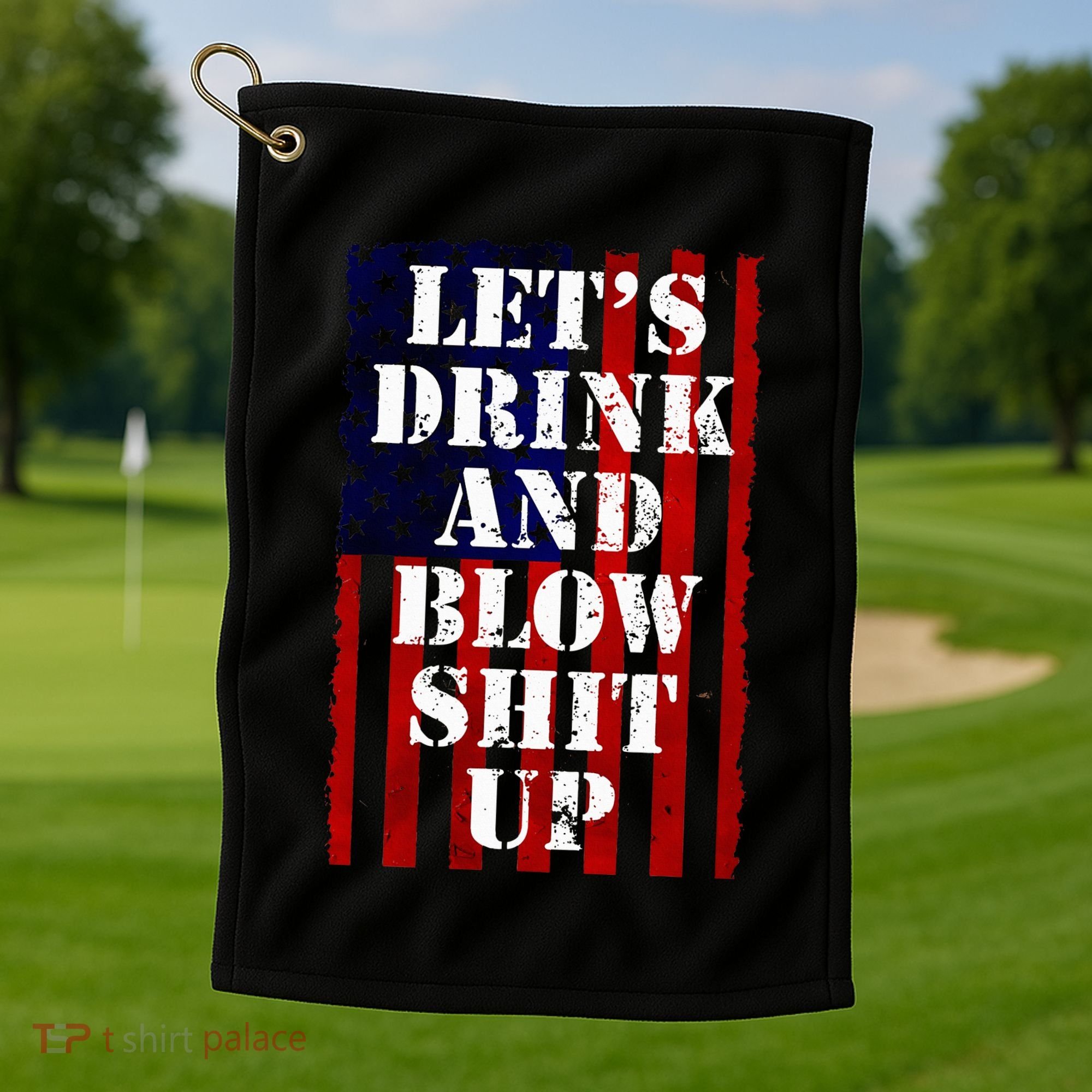 Funny Fireworks Day Drinking Golf Towel