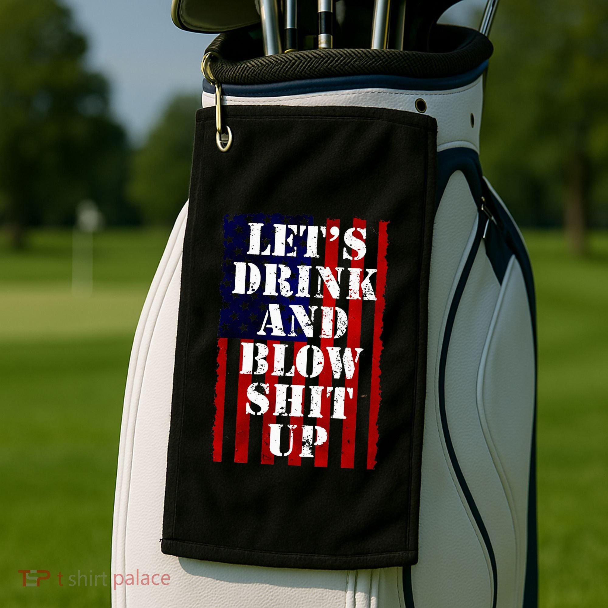 Funny Fireworks Day Drinking Golf Towel