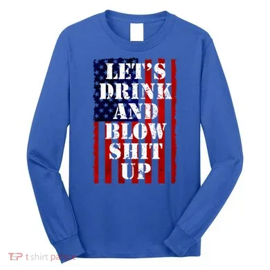 Funny Fireworks Day Drinking Long Sleeve Shirt
