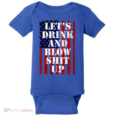 Funny Fireworks Day Drinking Baby Bodysuit