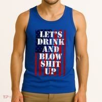 Funny Fireworks Day Drinking Tank Top thumb 3