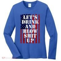 Funny Fireworks Day Drinking Women's Long Sleeve Shirt thumb 0