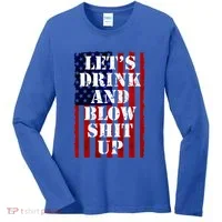 Funny Fireworks Day Drinking Women's Long Sleeve Shirt thumb 0