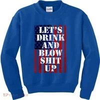 Funny Fireworks Day Drinking Kids Sweatshirt thumb 0