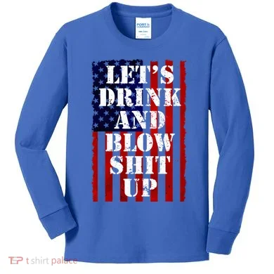 Funny Fireworks Day Drinking Kids Long Sleeve Shirt