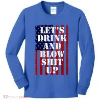 Funny Fireworks Day Drinking Kids Long Sleeve Shirt thumb 0