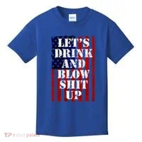 Funny Fireworks Day Drinking Kids T-Shirt thumb 0