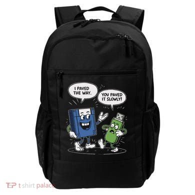 Funny Floppy Disk Vs. Usb Flash Drive Cartoon Design Backpack