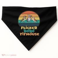 Funny Flicker Dodo Titmouse Bird Watch Nature Lover USA-Made Doggie Bandana thumb 0