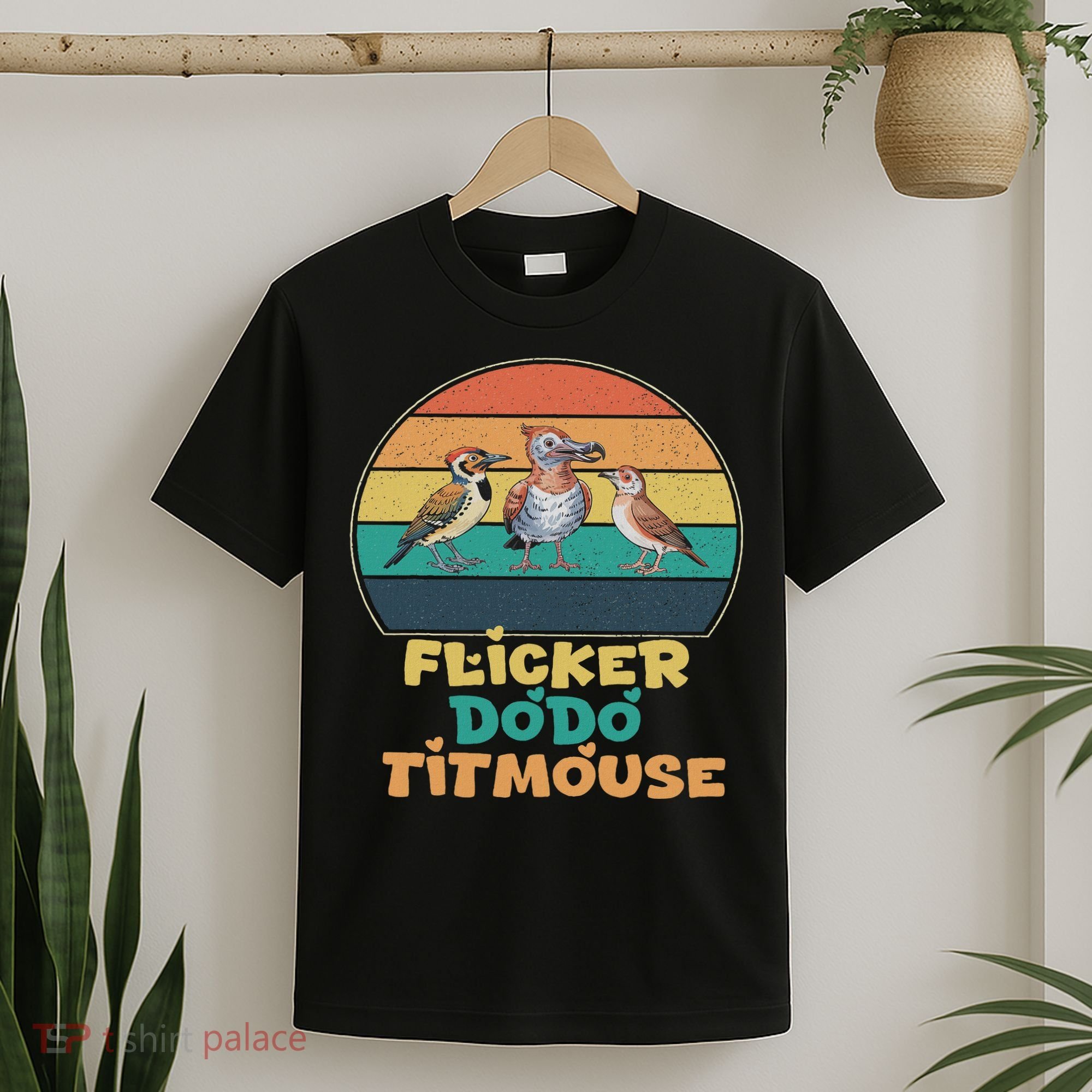 Funny Flicker Dodo Titmouse Bird Watch Nature Lover T-Shirt