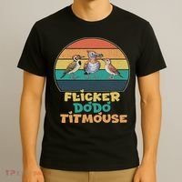 Funny Flicker Dodo Titmouse Bird Watch Nature Lover T-Shirt thumb 3