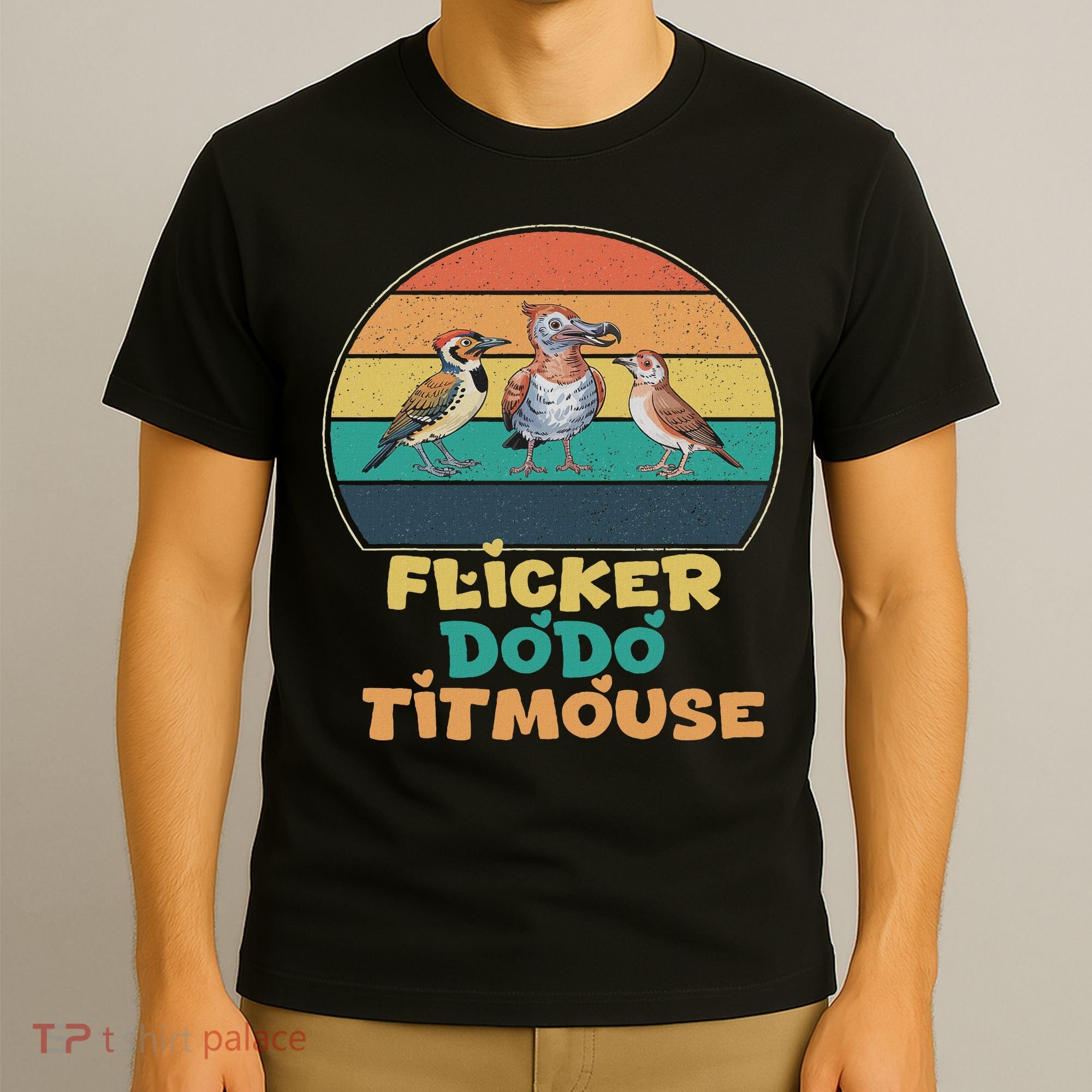 Funny Flicker Dodo Titmouse Bird Watch Nature Lover T-Shirt