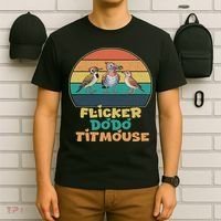 Funny Flicker Dodo Titmouse Bird Watch Nature Lover T-Shirt thumb 6