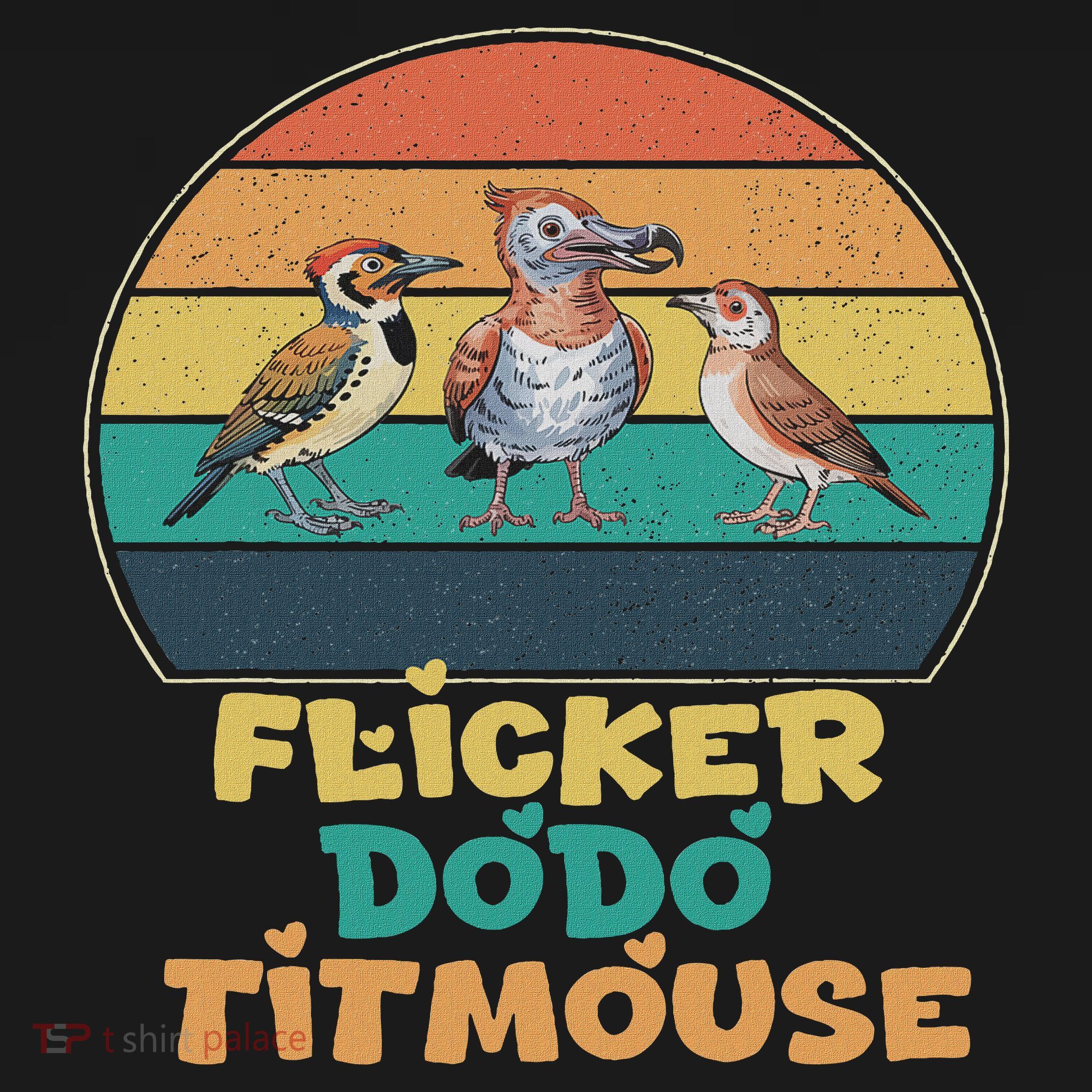 Funny Flicker Dodo Titmouse Bird Watch Nature Lover Polo