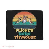 Funny Flicker Dodo Titmouse Bird Watch Nature Lover Mousepad thumb 0