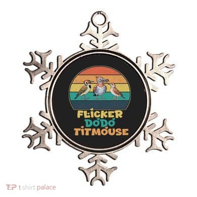 Funny Flicker Dodo Titmouse Bird Watch Nature Lover Ornament