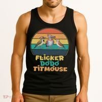 Funny Flicker Dodo Titmouse Bird Watch Nature Lover Tank Top thumb 3