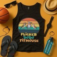 Funny Flicker Dodo Titmouse Bird Watch Nature Lover Tank Top thumb 4