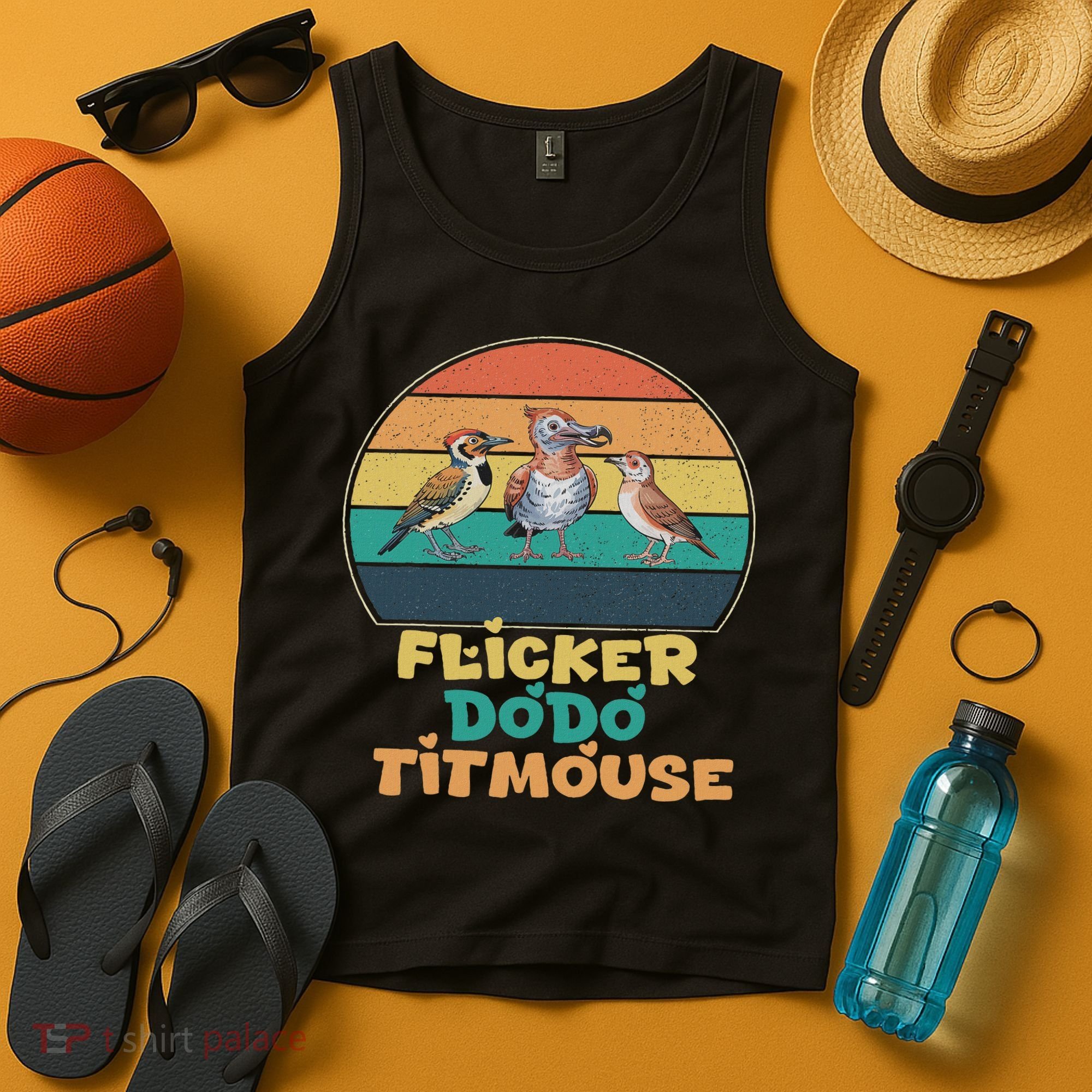 Funny Flicker Dodo Titmouse Bird Watch Nature Lover Tank Top