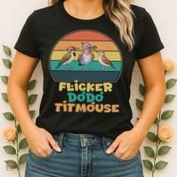 Funny Flicker Dodo Titmouse Bird Watch Nature Lover Women's T-Shirt thumb 2