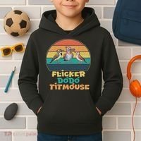 Funny Flicker Dodo Titmouse Bird Watch Nature Lover Kids Hoodie thumb 2