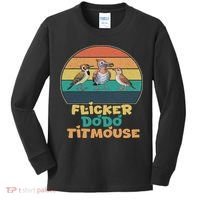 Funny Flicker Dodo Titmouse Bird Watch Nature Lover Kids Long Sleeve Shirt thumb 0