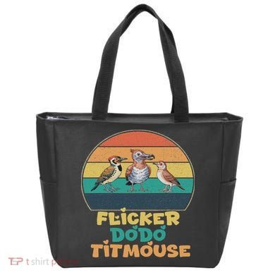 Funny Flicker Dodo Titmouse Bird Watch Nature Lover Tote Bag