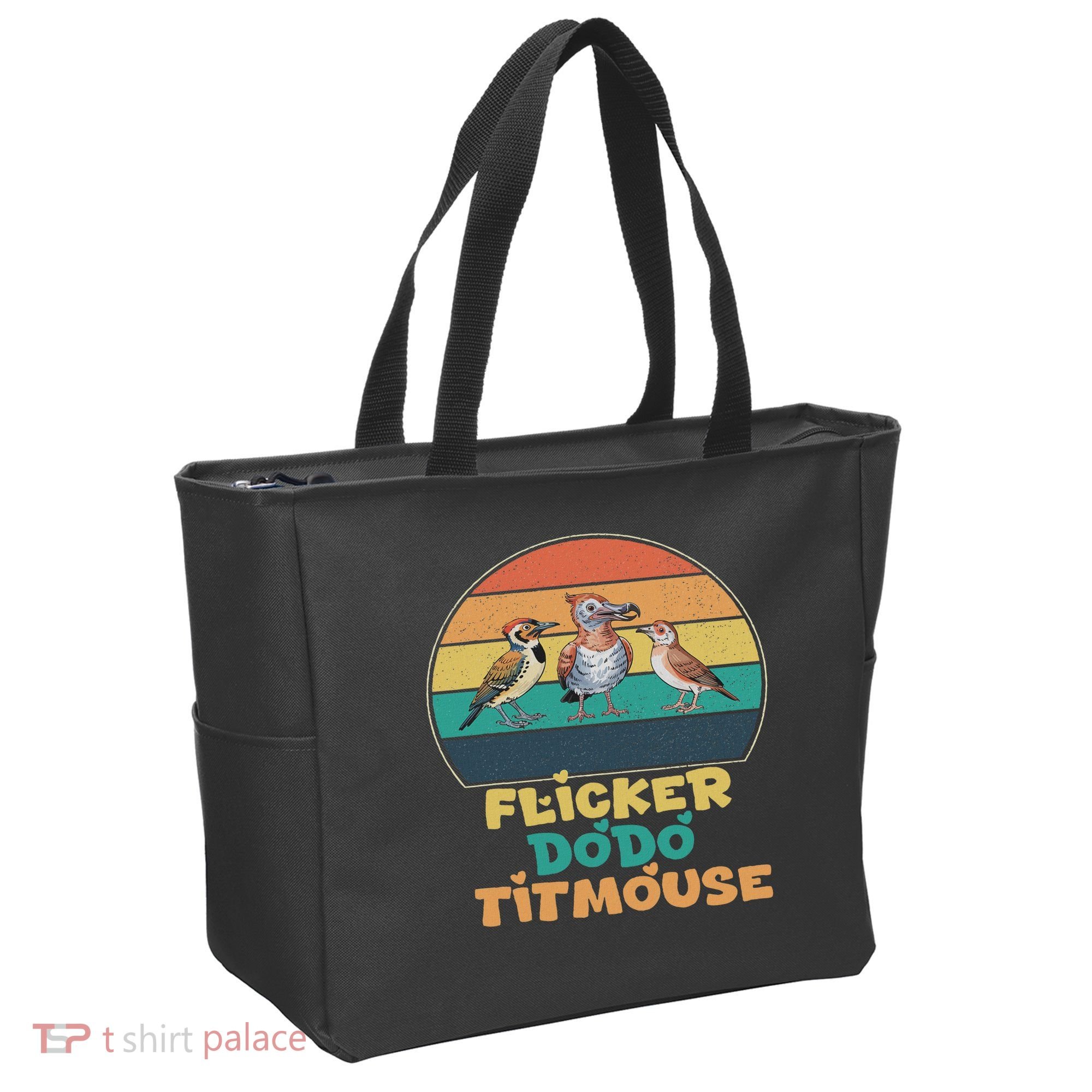 Funny Flicker Dodo Titmouse Bird Watch Nature Lover Tote Bag
