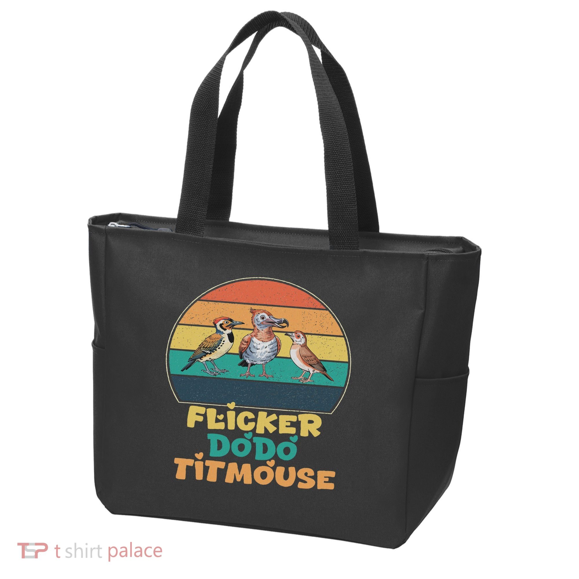 Funny Flicker Dodo Titmouse Bird Watch Nature Lover Tote Bag