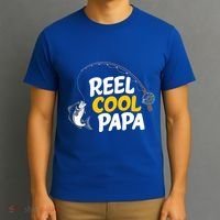 Funny FatherS Day Fish Reel Cool Fisher Papa Fishing Dad Funny Gift T-Shirt thumb 3