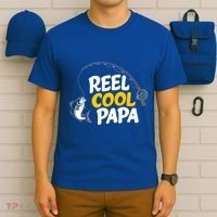 Funny FatherS Day Fish Reel Cool Fisher Papa Fishing Dad Funny Gift T-Shirt thumb 6