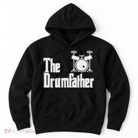 Funny Fathers Day The Drumfather Drummer Musician Dad Gift Hoodie thumb 0