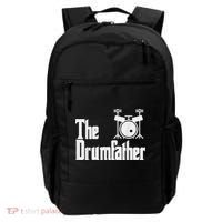 Funny Fathers Day The Drumfather Drummer Musician Dad Gift Backpack thumb 0