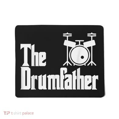 Funny Fathers Day The Drumfather Drummer Musician Dad Gift Mousepad