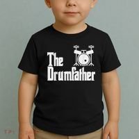 Funny Fathers Day The Drumfather Drummer Musician Dad Gift Toddler T-Shirt thumb 2