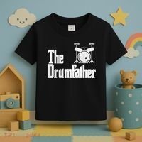 Funny Fathers Day The Drumfather Drummer Musician Dad Gift Toddler T-Shirt thumb 3