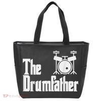 Funny Fathers Day The Drumfather Drummer Musician Dad Gift Tote Bag thumb 0