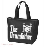 Funny Fathers Day The Drumfather Drummer Musician Dad Gift Tote Bag thumb 3