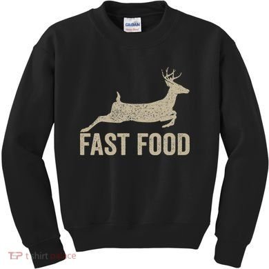 Fast Food Deer Hunter Hunting Kids Sweatshirt