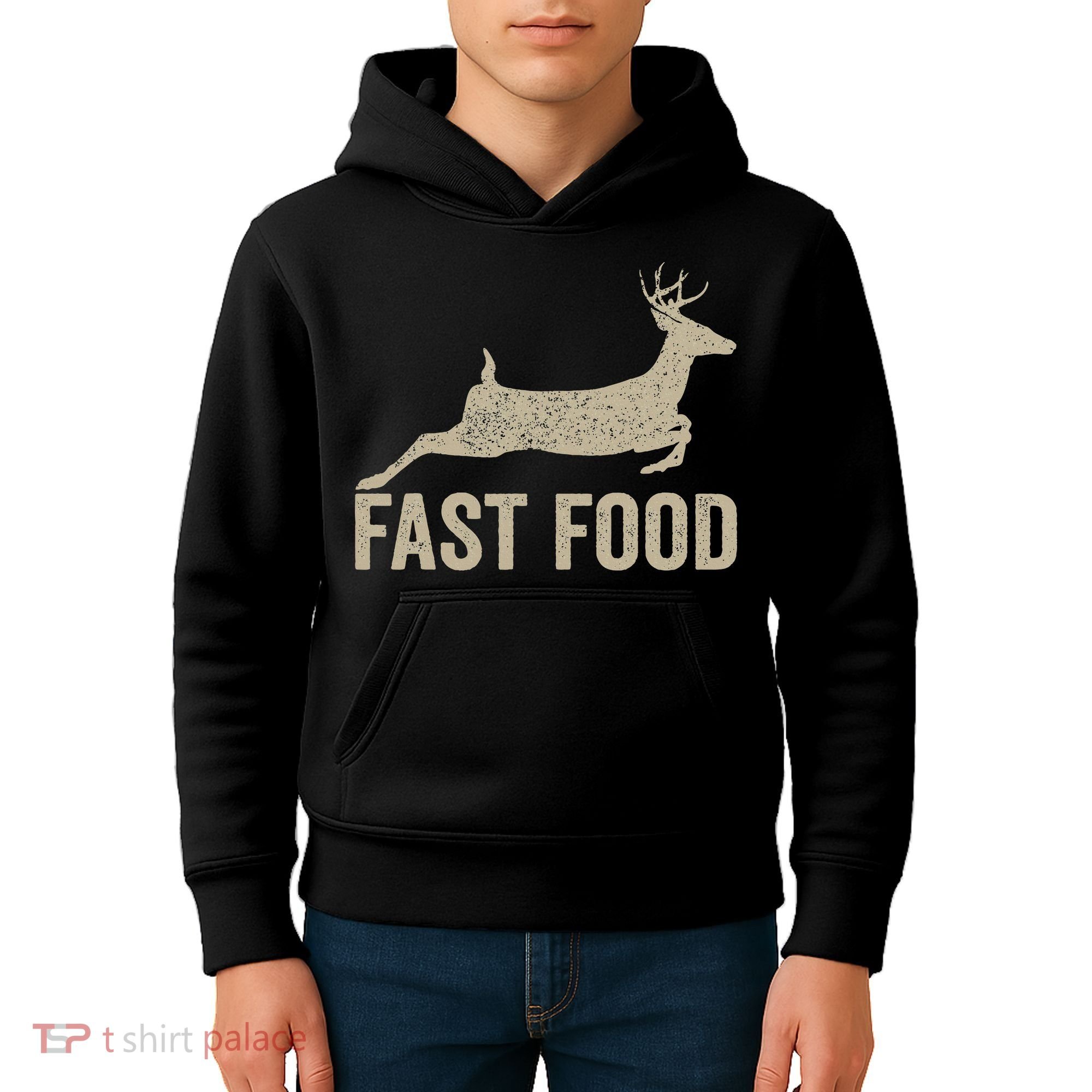Fast Food Deer Hunter Hunting Kids Hoodie