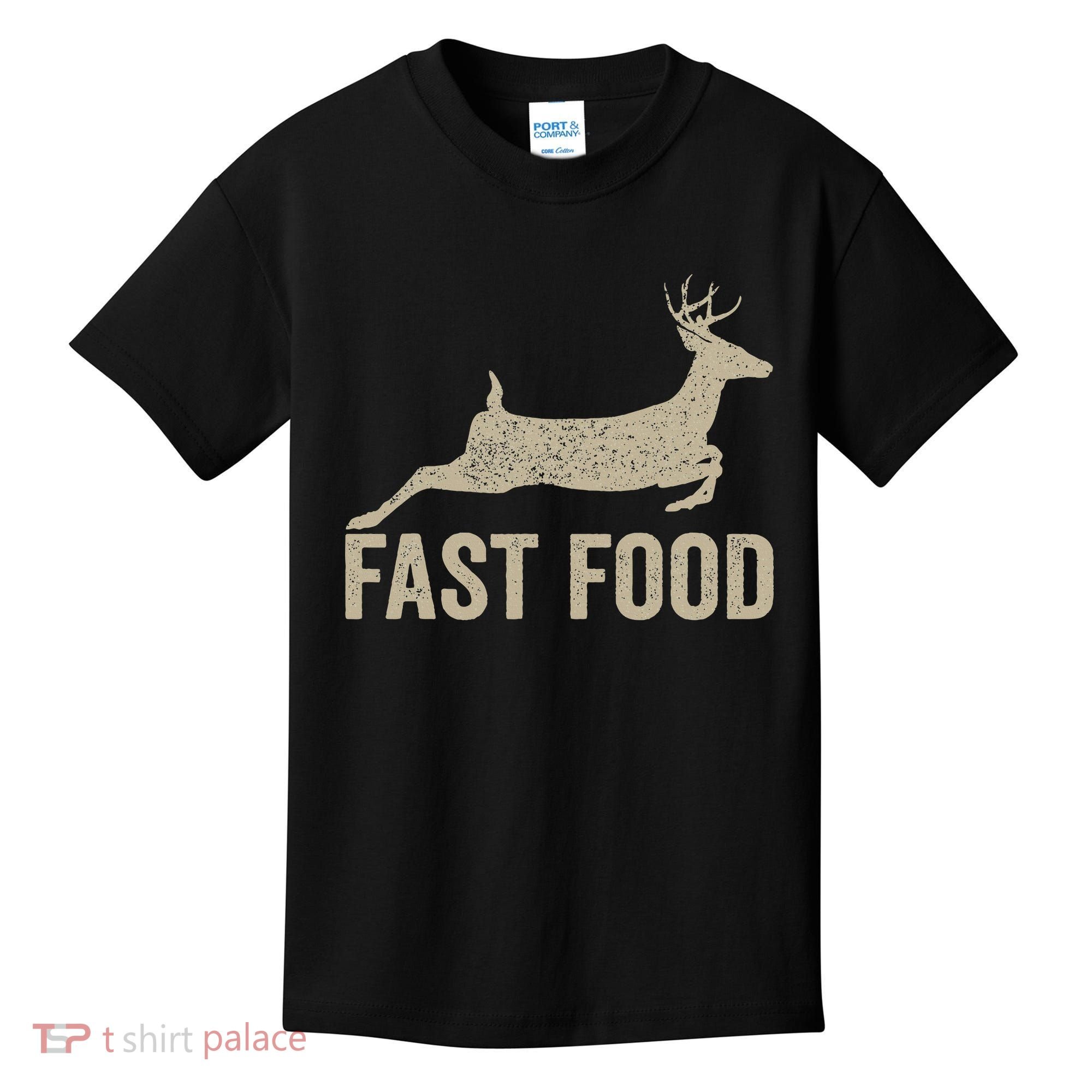 Fast Food Deer Hunter Hunting Kids T-Shirt