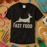 Fast Food Deer Hunter Hunting Kids T-Shirt thumb 3