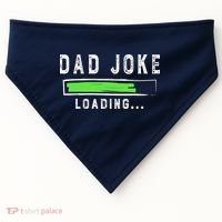 Funny Father's Day Gift Father Present Dad Joke Loading USA-Made Doggie Bandana thumb 0